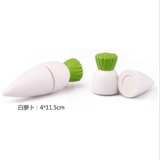 Plastic Kitchen Food Fruit Vegetable Cutting Kids Pretend Play Educational