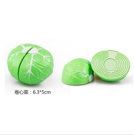 Plastic Kitchen Food Fruit Vegetable Cutting Kids Pretend Play Educational