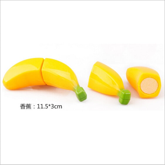 Plastic Kitchen Food Fruit Vegetable Cutting Kids Pretend Play Educational