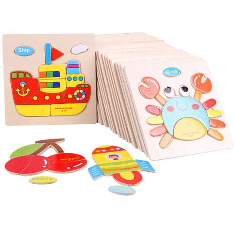 1pc Wooden 3D Puzzle Jigsaw Wooden Toys