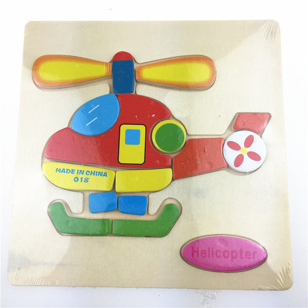 1pc Wooden 3D Puzzle Jigsaw Wooden Toys