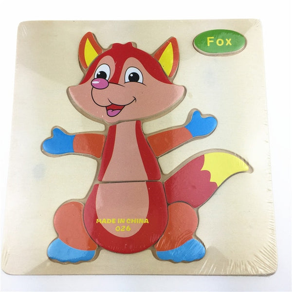 1pc Wooden 3D Puzzle Jigsaw Wooden Toys
