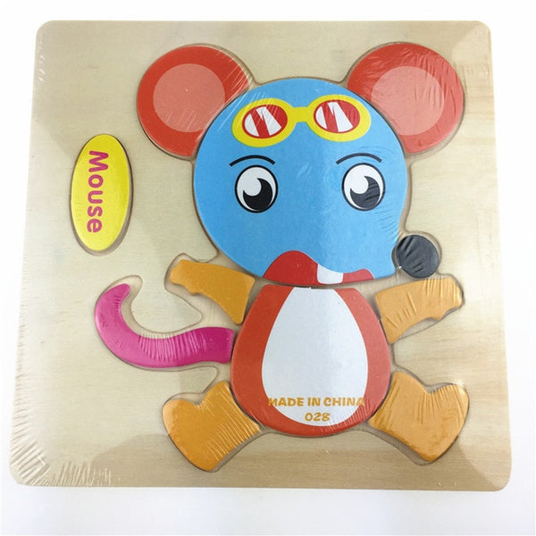 1pc Wooden 3D Puzzle Jigsaw Wooden Toys