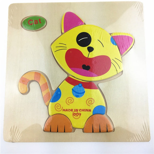 1pc Wooden 3D Puzzle Jigsaw Wooden Toys