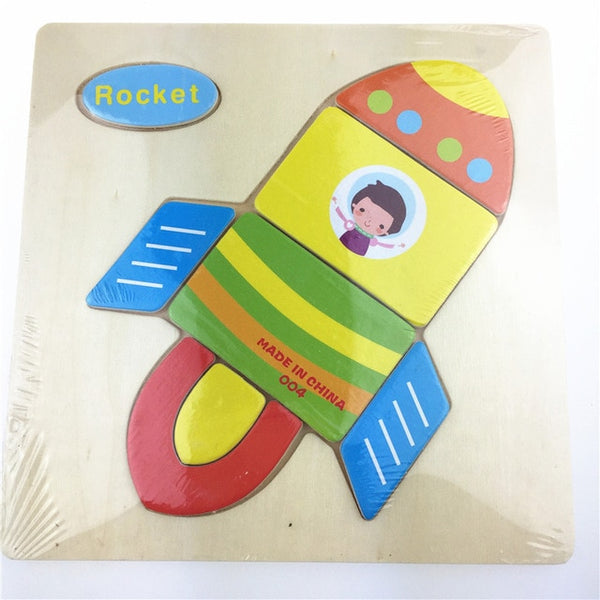 1pc Wooden 3D Puzzle Jigsaw Wooden Toys