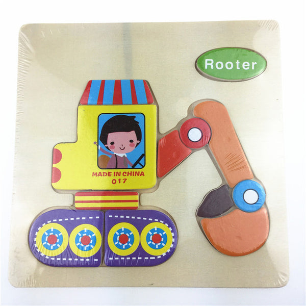 1pc Wooden 3D Puzzle Jigsaw Wooden Toys