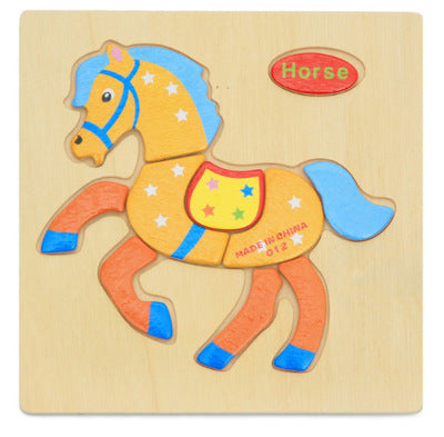 1pc Wooden 3D Puzzle Jigsaw Wooden Toys