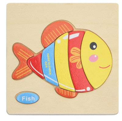 1pc Wooden 3D Puzzle Jigsaw Wooden Toys